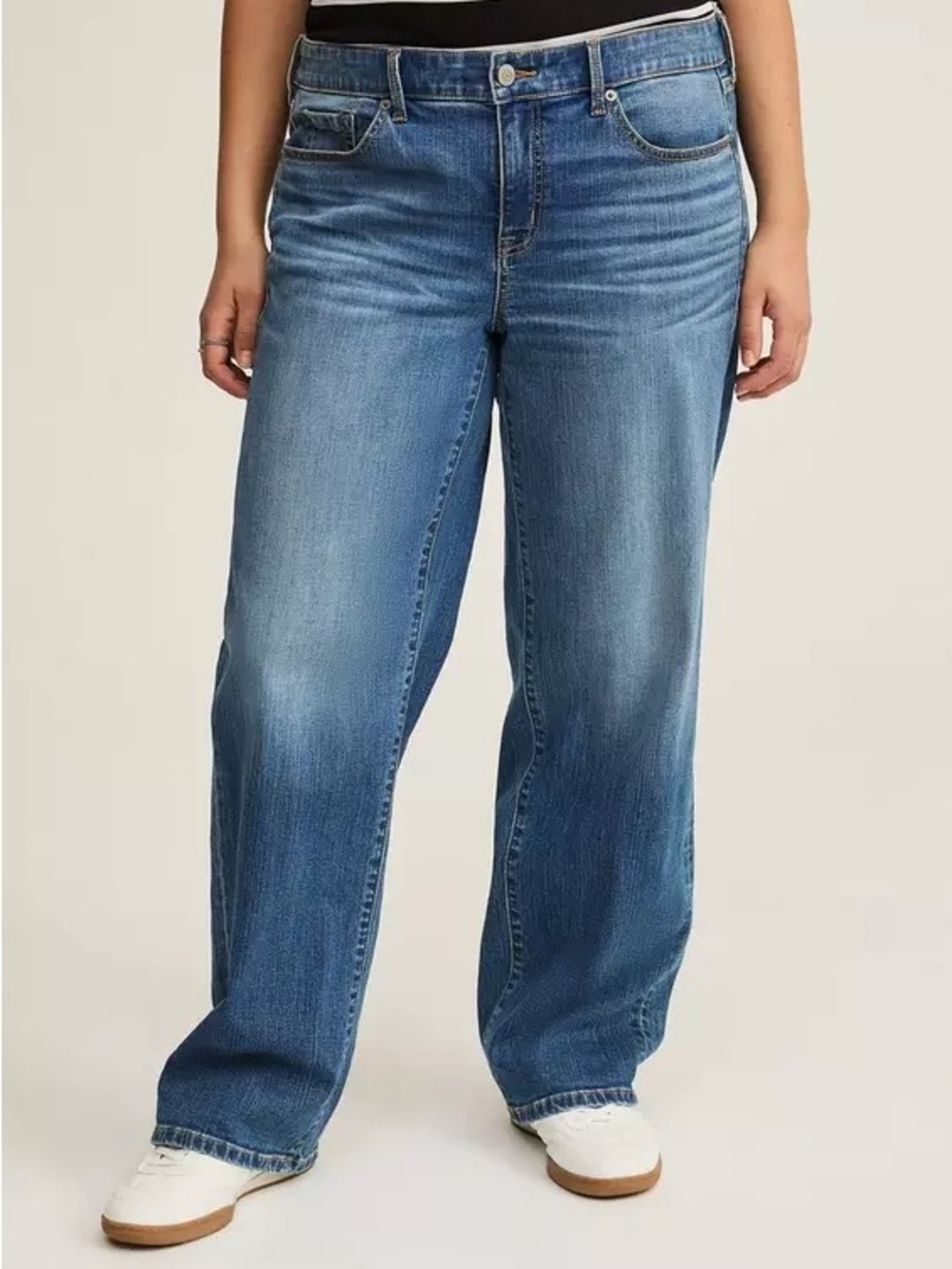 Torrid Perfect Wide-Leg Mid-Rise Jean Piece Of Cake 20R 40825614